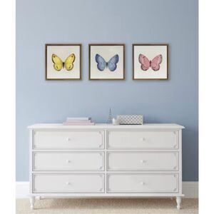 New allen + roth Butterfly Impression I-III Framed 16.5 H x 16.5 W Animals Print